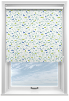 Dino Geo, Jurassic Greens - Twist&Fit Roller Blind